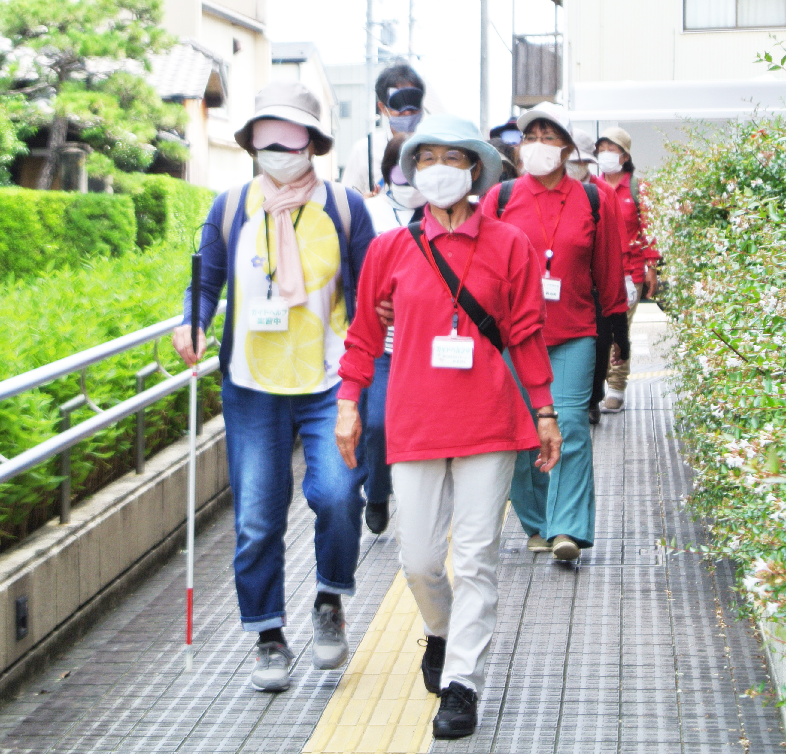 視覚障害者ガイドヘルプボランティア講習会の風景